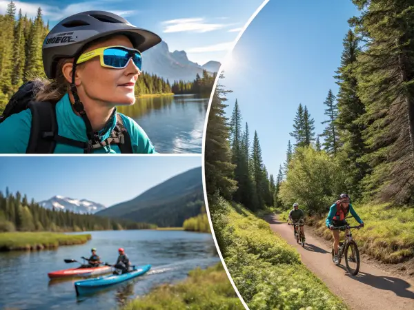 A person wearing polarized sunglasses outdoors, showcasing clarity and protection while enjoying an adventure in bright sunlight