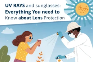 Stylish sunglasses with polarized lenses, offering optimal protection against harmful UV Rays, perfect for outdoor activities and sunny days.