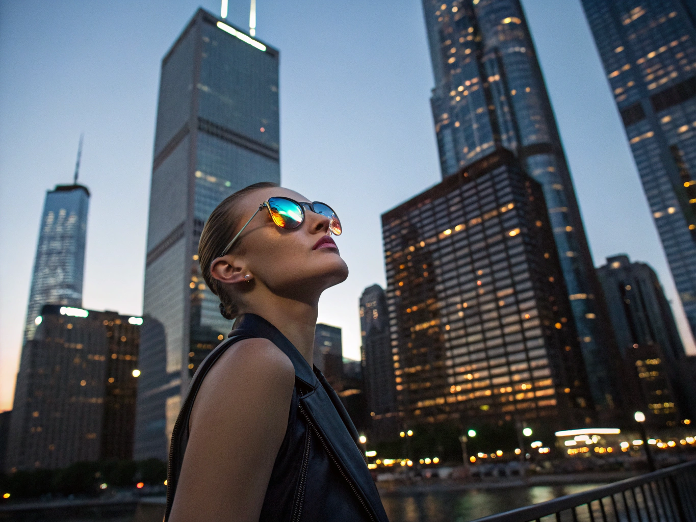 gradient mirror sunglasses
