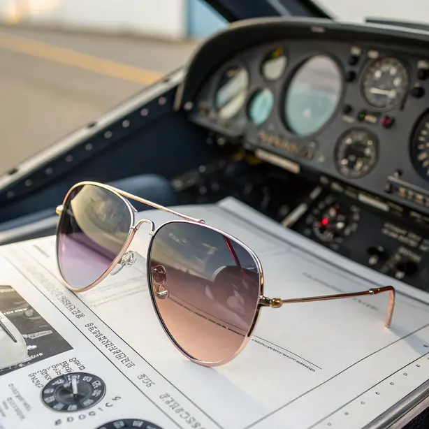 Gradient Lens Aviators: A Stylish Flight Through Light