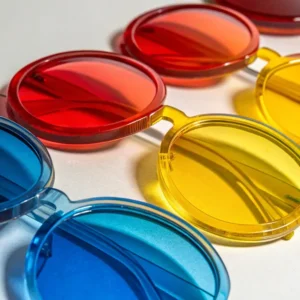 bold colored lenses sunglasses