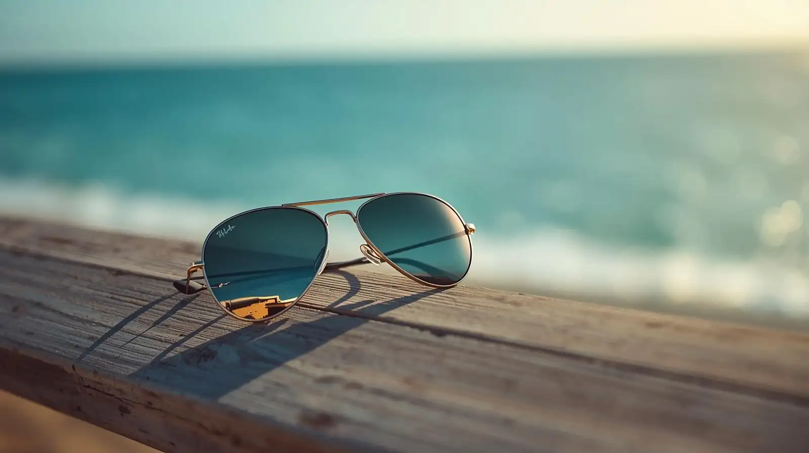 Aviator mirrored sunglasses polarised lenses lifestyle